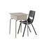 Flash Furniture HERCULES Student Desk w/Open Front Metal Book Box, Gray Desktop, Silver Frame and Black Stack Chair FD-DESK-GYG-SCH3BB-GG - alternate 1